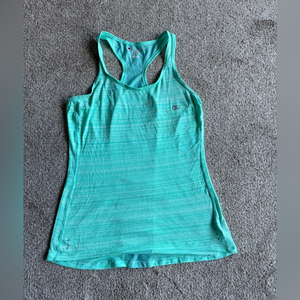 Champion Women's Teal Racerback Tank Top - Women’s XS